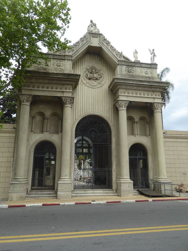 The entrance to the Central Cemetery. The cemetery architect, Carlo Zucchi, also did the city's premier Teatro Solis, but this rotunda was a