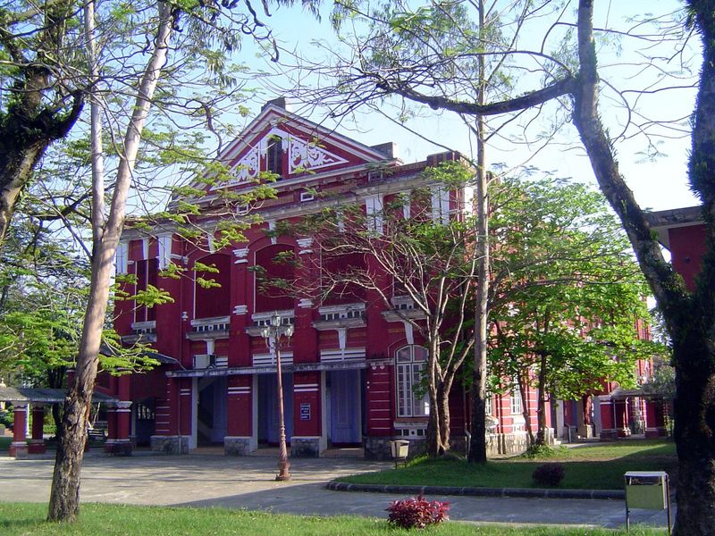One of the many buildings comprising the Hue National School, which opened in 1896 and was reorganized after 1915, when the traditional exam