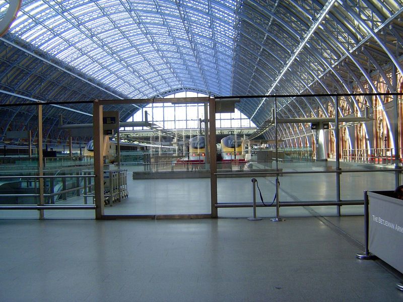 The engineers had discovered modern design many decades earlier. Here, behind St. Pancras Station is the shed, 240 by 690 feet, designed by 