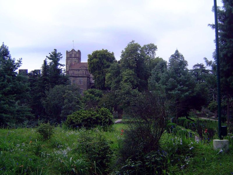 View of the lodge from the gardens.