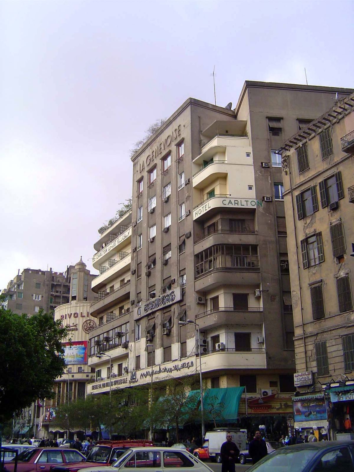 One of the streets radiating off the circle is also called Talat Harb, formerly Suliman Pasha. In soon intersects 26th of July Street, forme