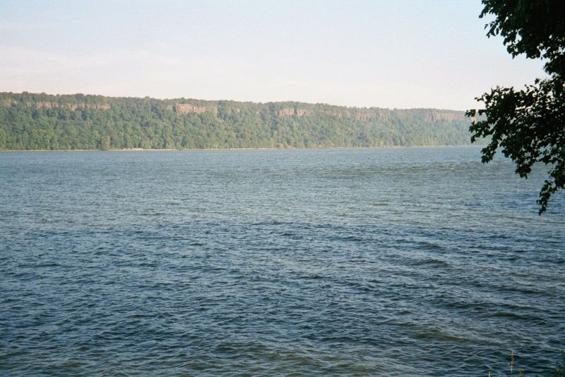 The view across the Hudson from the northern tip of Manhattan.