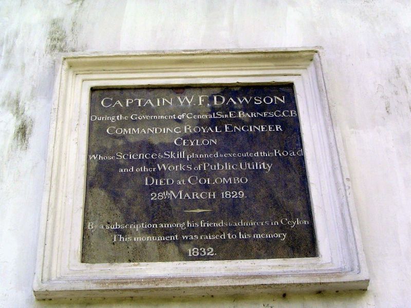 The inscription at the base of the column.