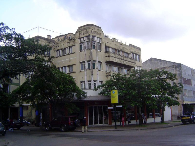 An apartment building.