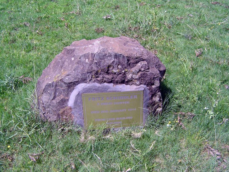 Many stones speak of lions. Fritz Schindler, according to a note in the Herefordshire Museum, was an "Austrian hunter 'renowned for his spot