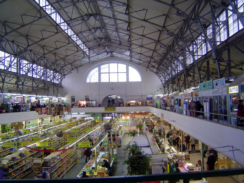 Inside there's a supermarket, more efficient and less colorful than the stalls it replaced.