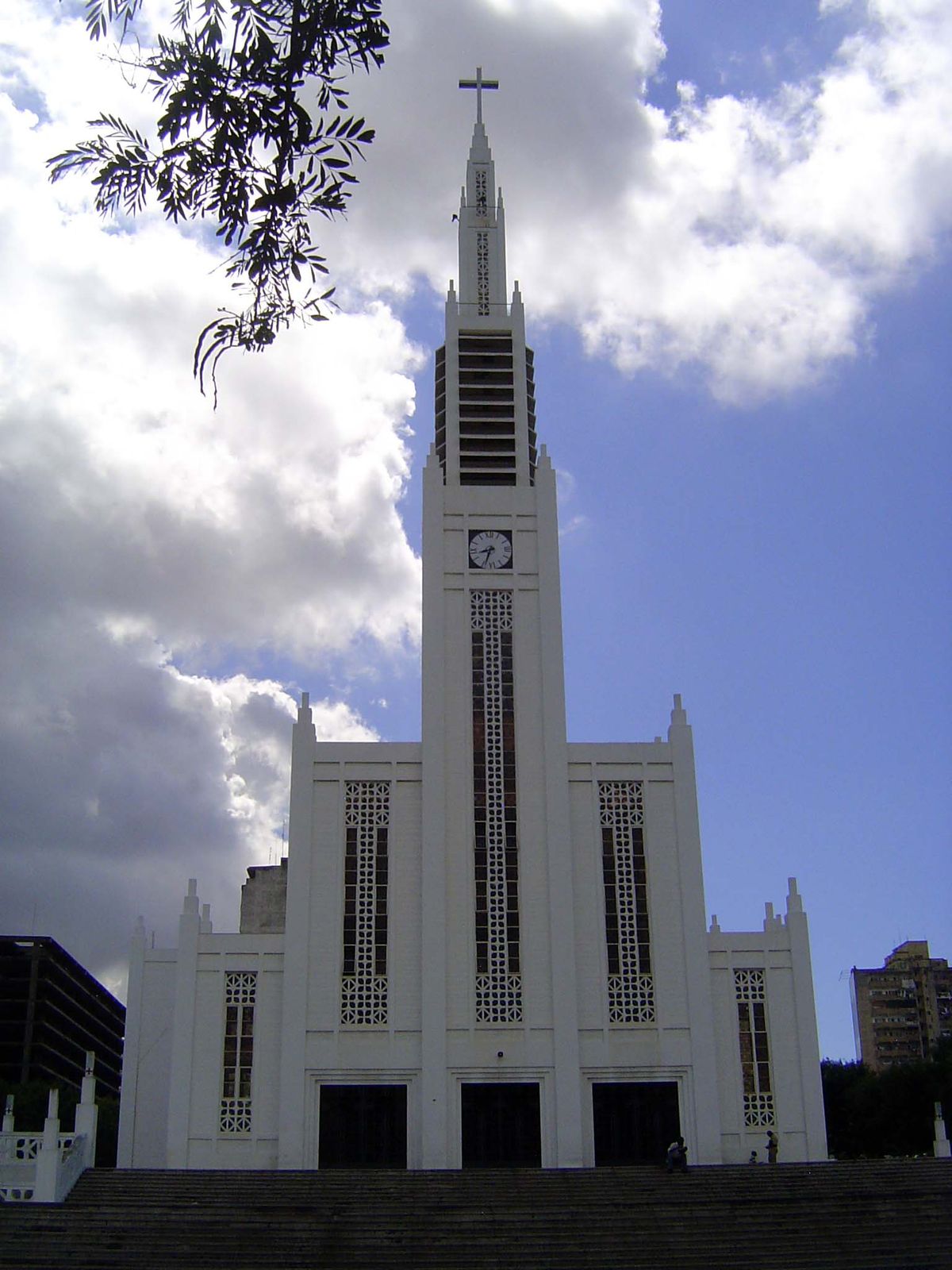 The entrance.
