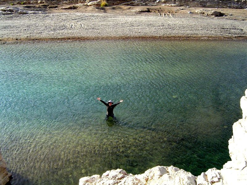 It's calm today, and irresistable to some.