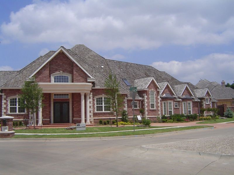 Next door, the home of a local builder who figures that you can never have too many gables.