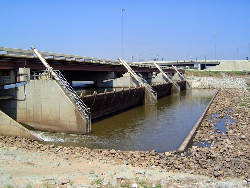 Here's the dam that creates the pond. It's at Eastern Avenue. Upstream, there are two other dams, one at Western and one at May.