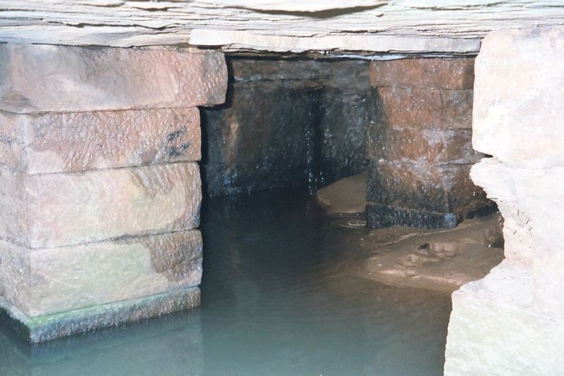 Approaching the top: a spring said to contain Ganges water.