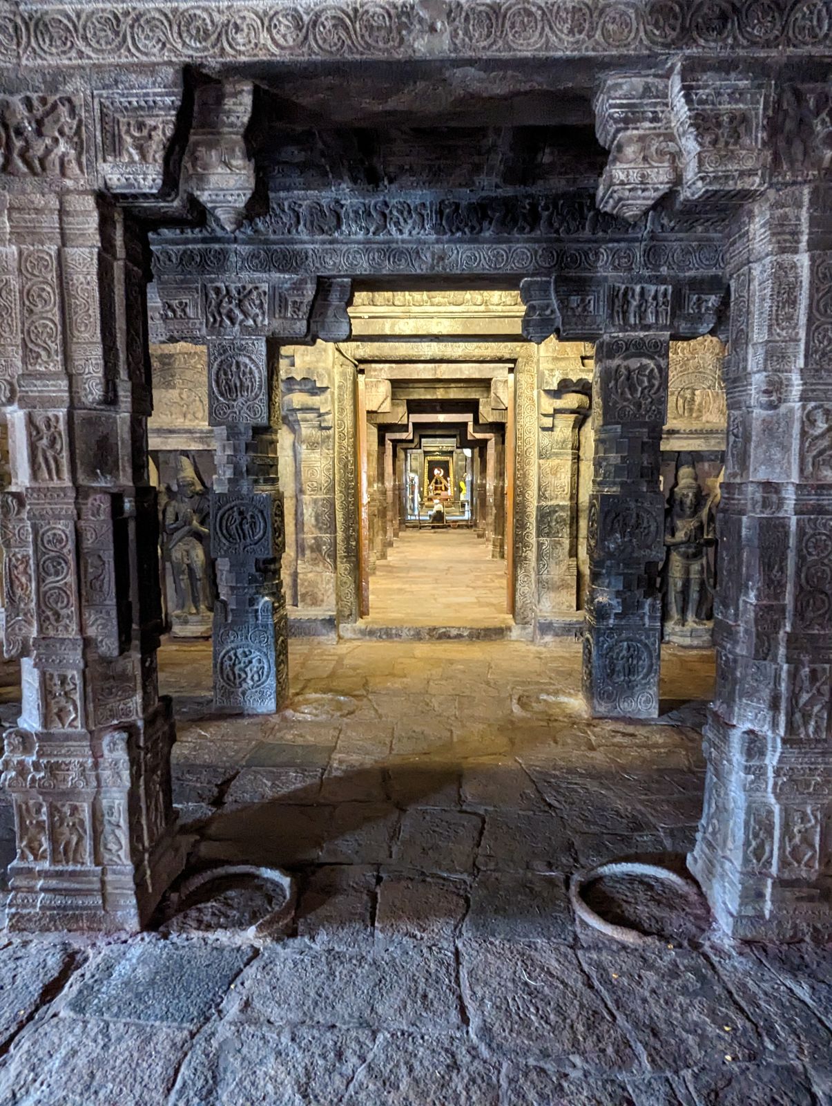 I

Pathway through the temple toward the sanctum, the garbhagriya, literally the womb chamber.