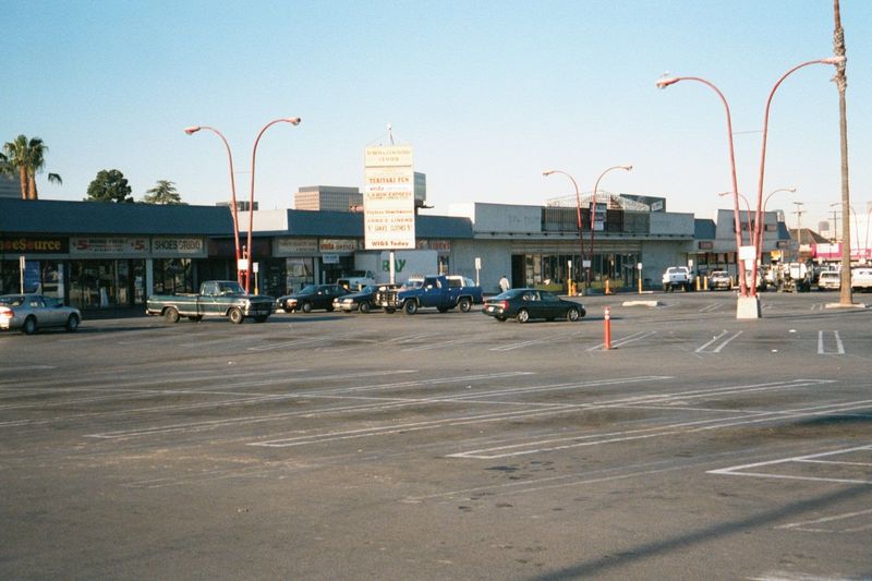 A window on the 1950s: the shopping center at the southeast corner of 3rd and Fairfax.