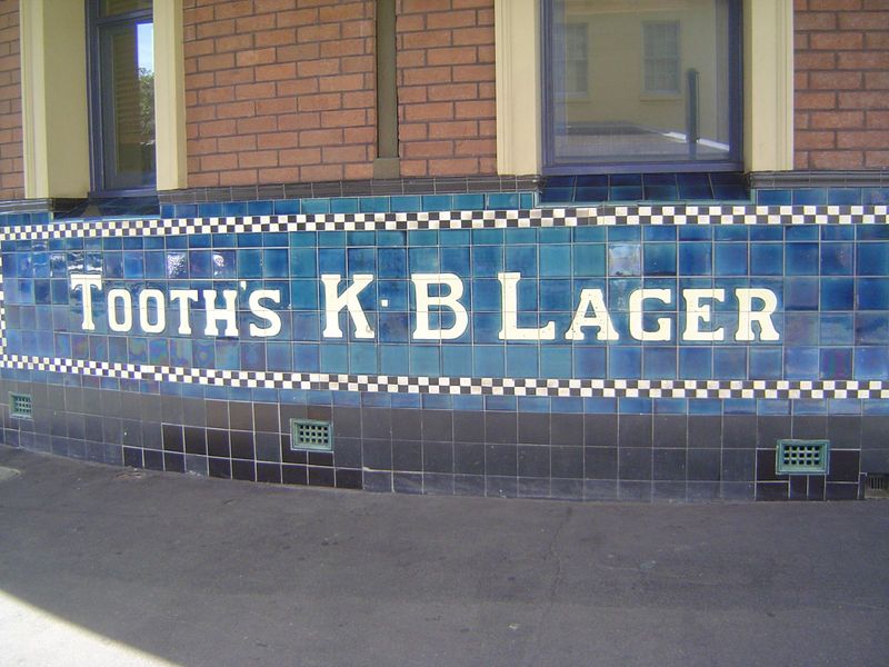The brewer/owner, in pretty tile.