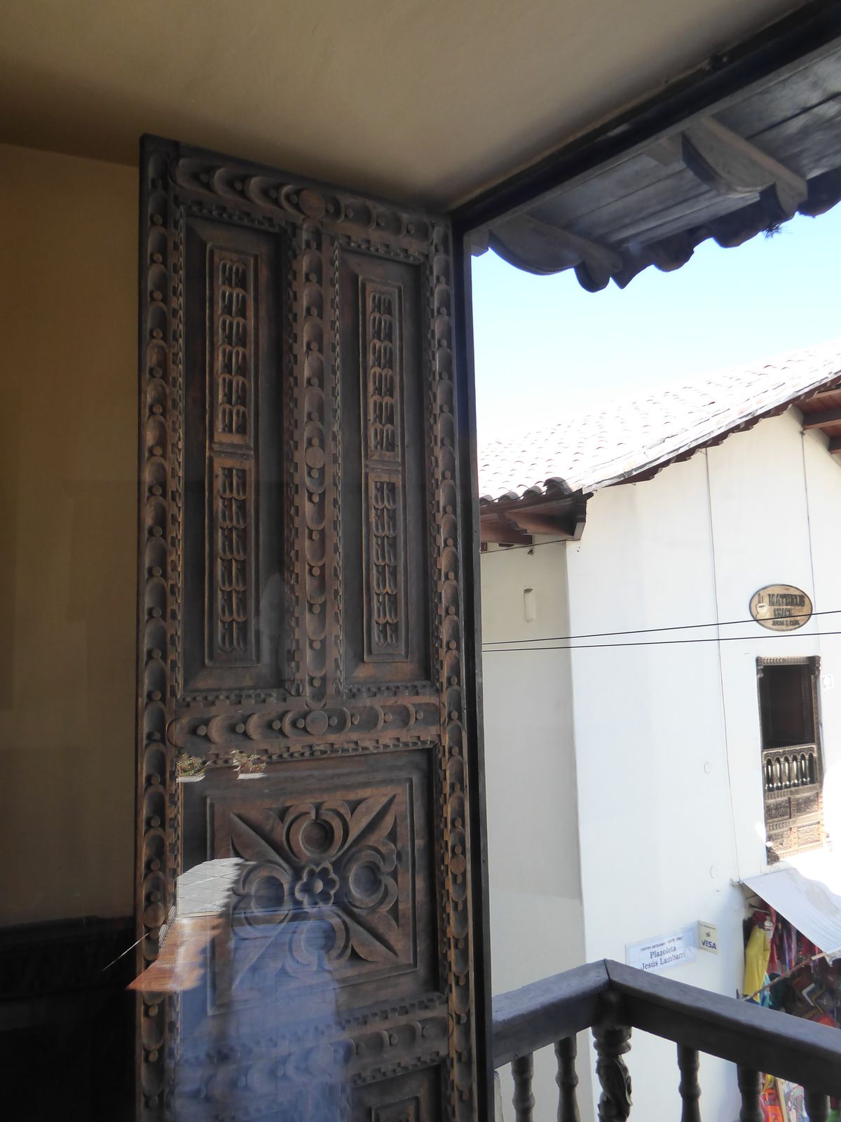 Balcony doorway.