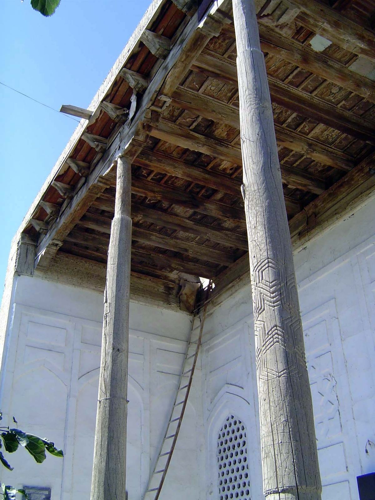Typical columns, carved less than some.