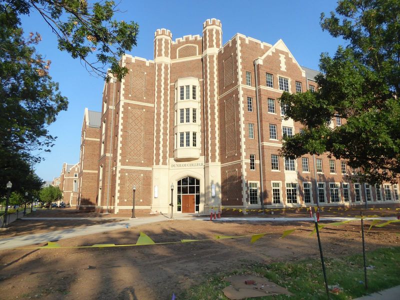 More dorms popped up, including this one in 2017 with its very own mouse hole.