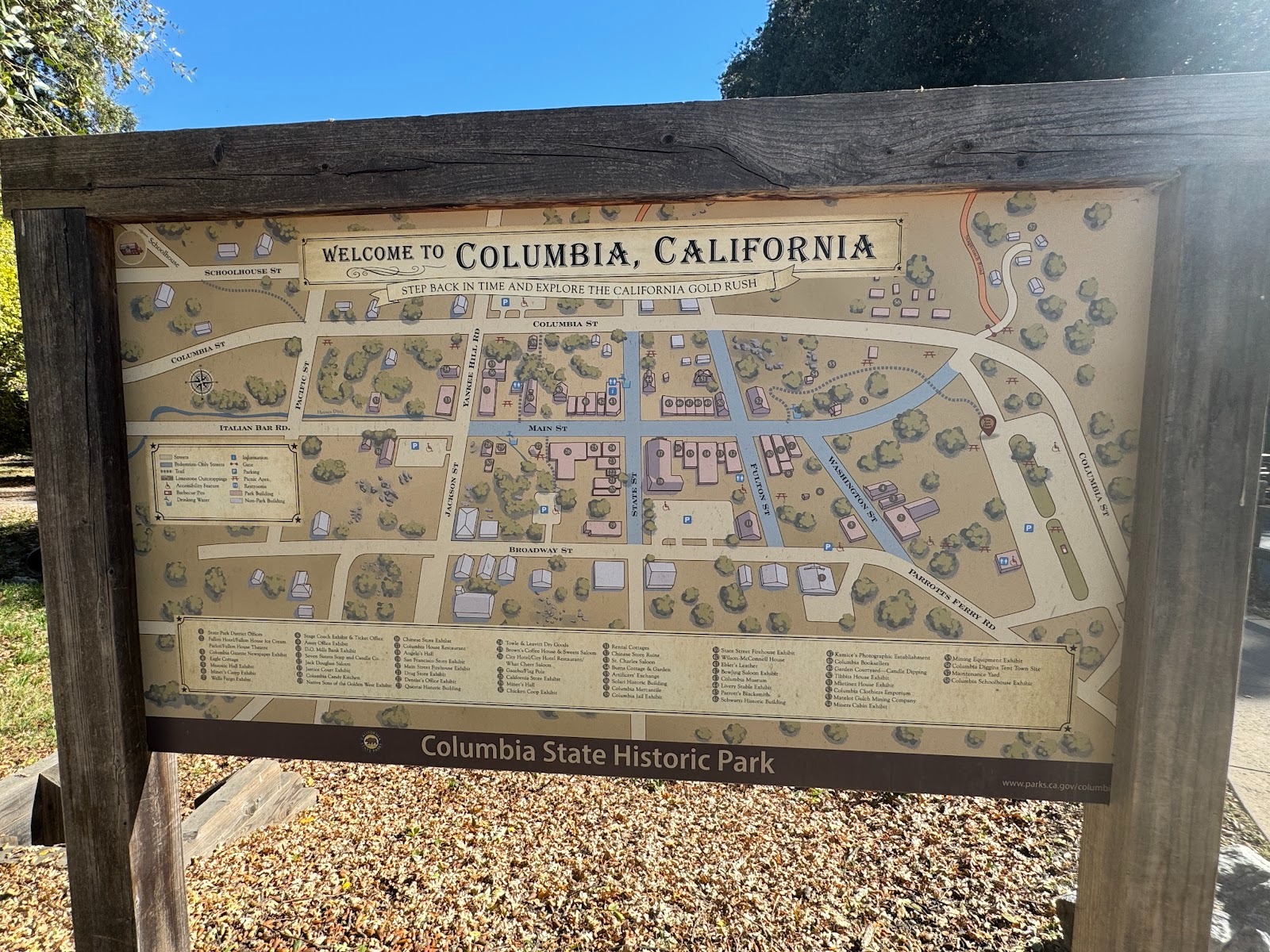 The second place I want to look at is Sonora's prime tourist attraction, the old mining town of Columbia, since 1945 a state historical park