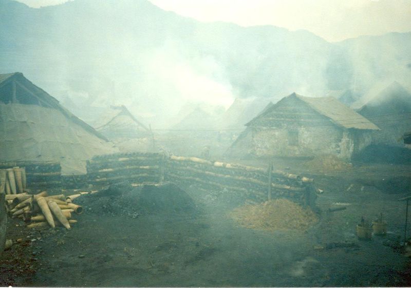 On the way north we passed a smelting town.