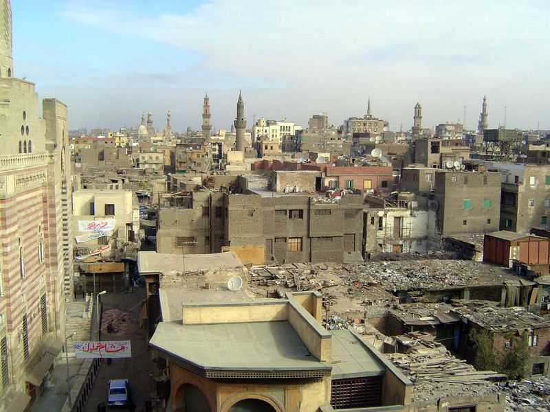 The view from the top, looking north.