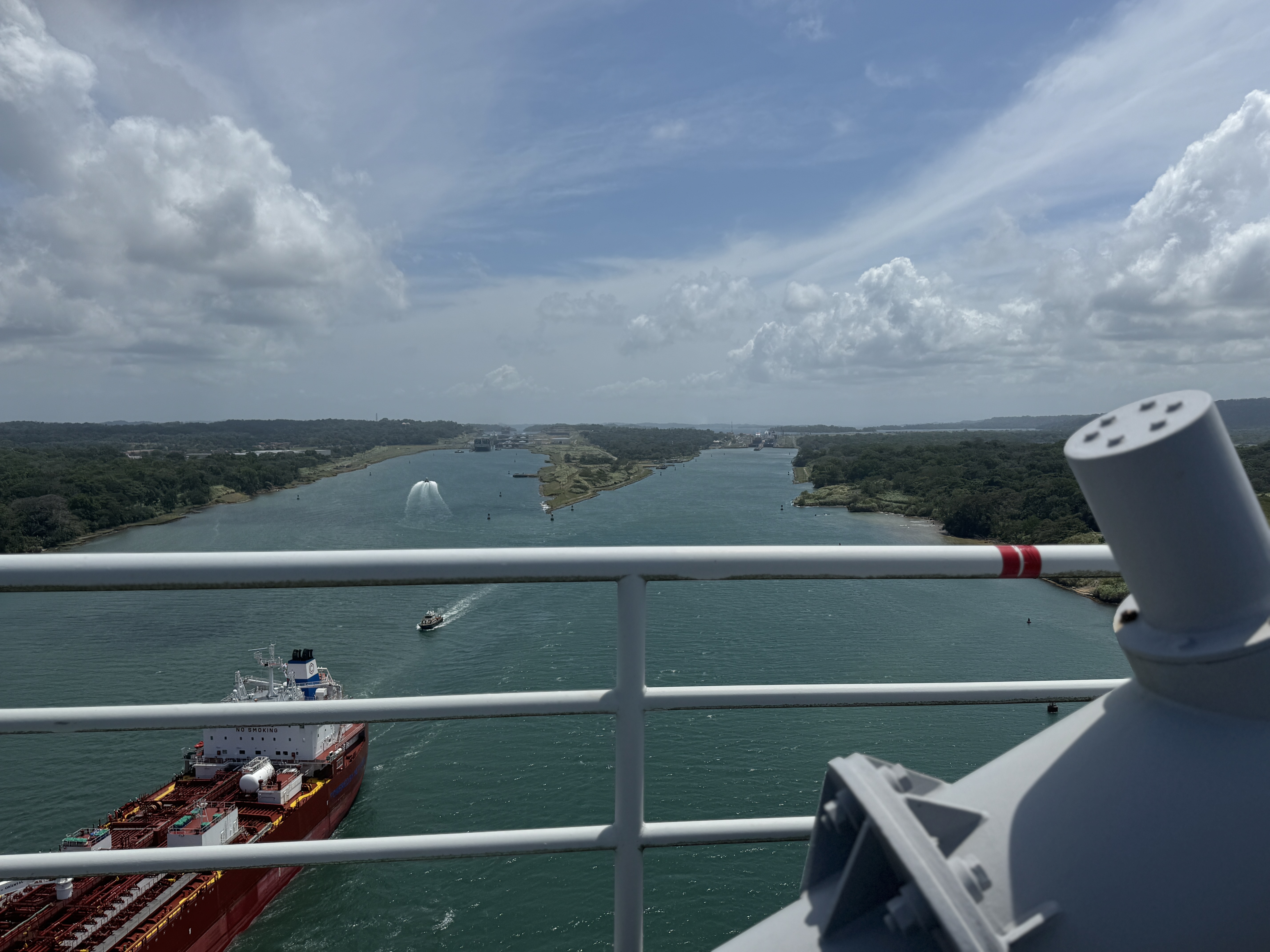 The Agua Clara Locks are in the distance on the left.