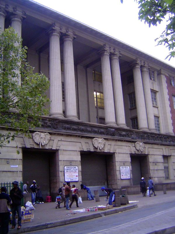 Park Station, the city's main railway station, takes its name from Kruger Park, a city park sacrificed to build the station. The cornerstone