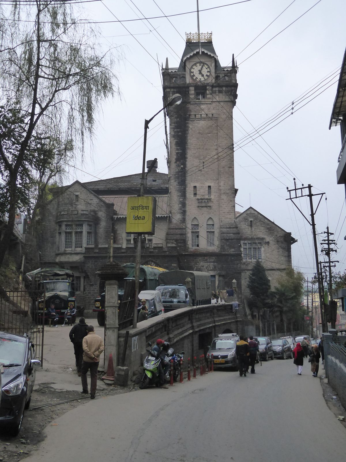 This is the Town Hall, built unbelievably in 1921. Maybe we can blame the gloom on the clouds or the stained masonry.