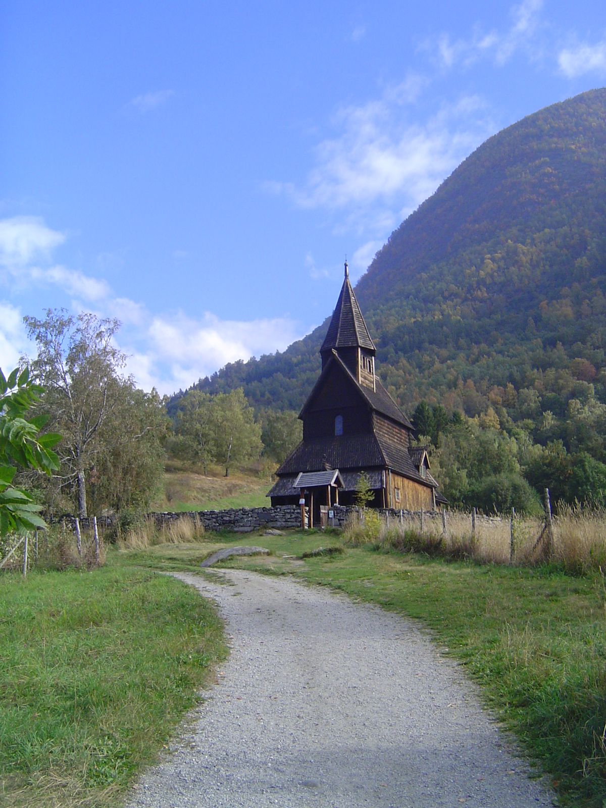 Here's the Urnes stave church, built about 1150 and the oldest surviving stave church, though the steeple is obviously a much later addition