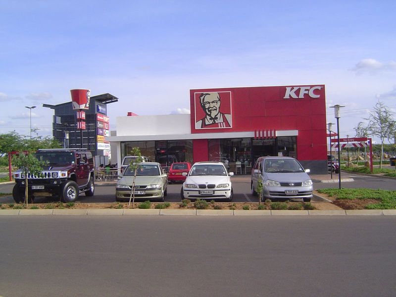 And it has some American fast-food chains.