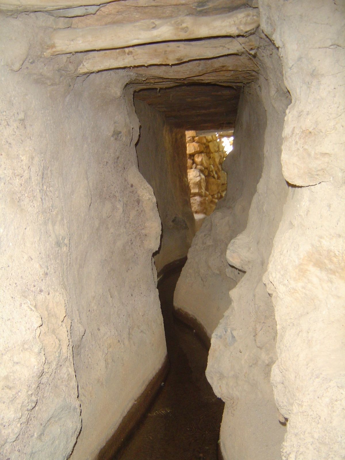 Another channel passes through and under village houses.