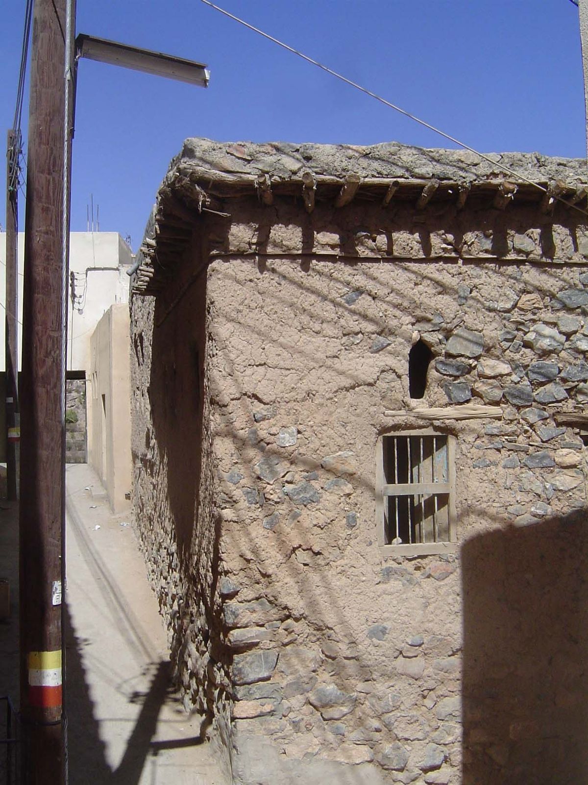 Alley; the colored stripes indicate the path.