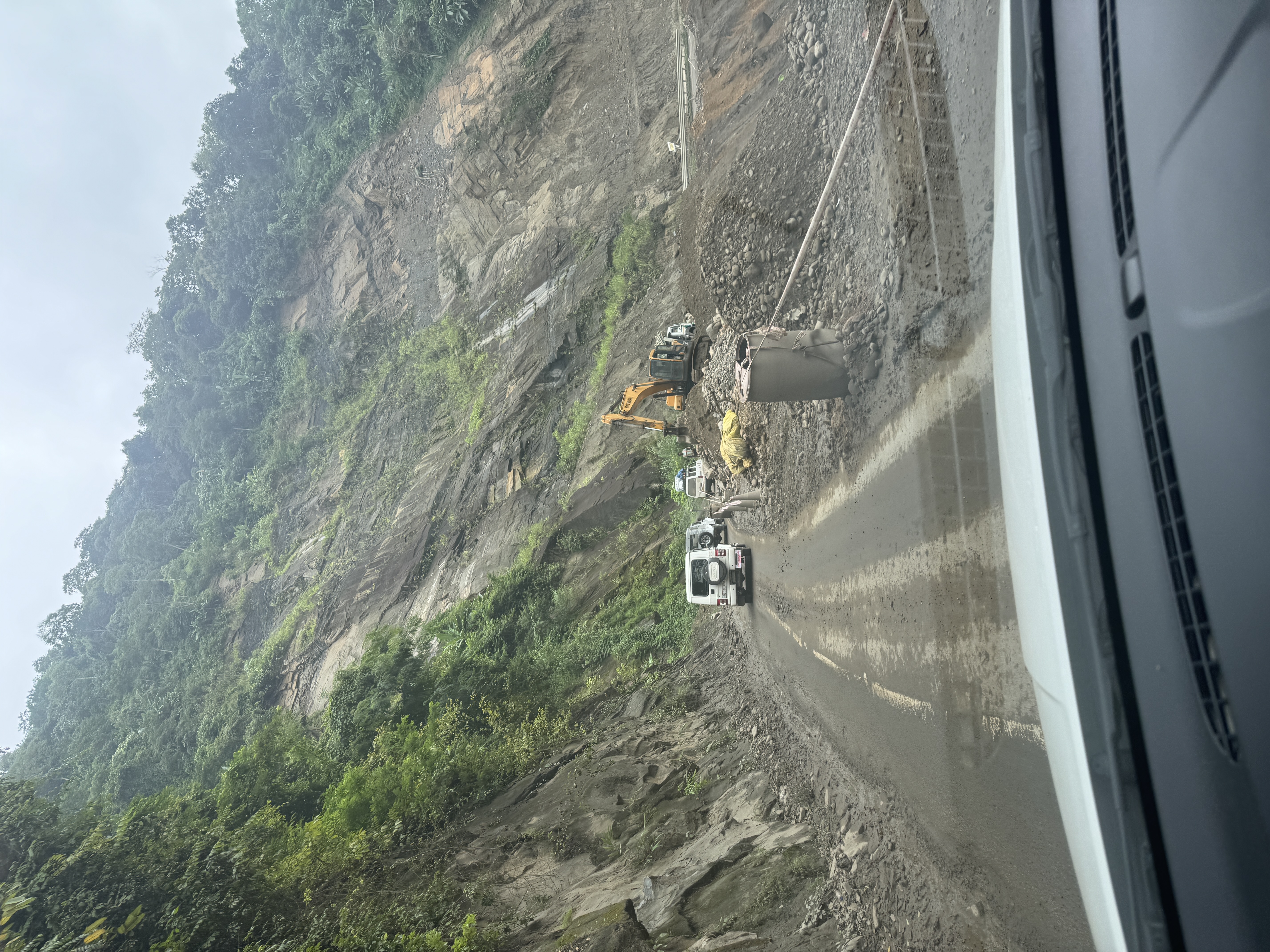 The road was quickly improved in the 1940s in response to the advancing Japanese, but it has always been plagued by landslides.  "Once from 