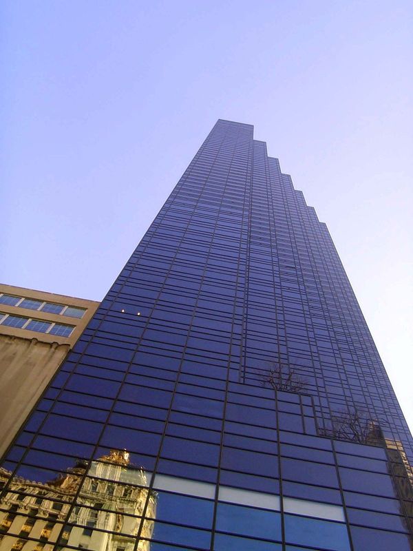 The Trump Tower was designed by Der Scott and completed in 1983 at Fifth Avenue at 56th Street, the former site of Bonwit Teller. White and 