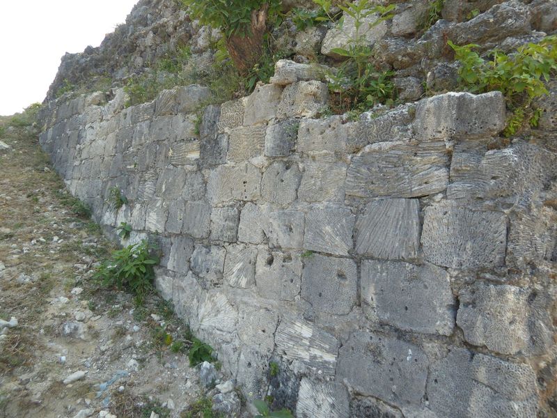 Even ashlar blocks retain some of their natural character.