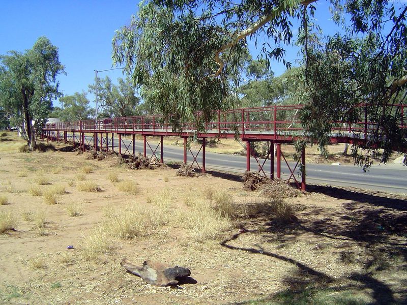 Near the sign: an ephemeral bridge. Well, that's not quite right. A bridge needed occasionally is better. It's for the times when the Todd R