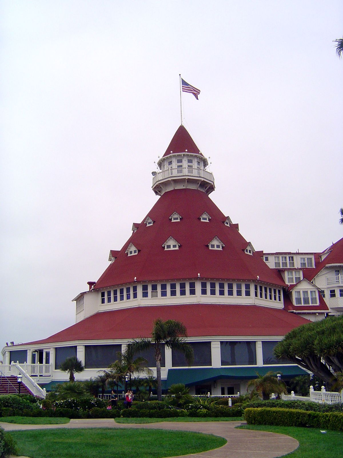 The hotel's restaurant, the Crown Room Coronado means "crowned".