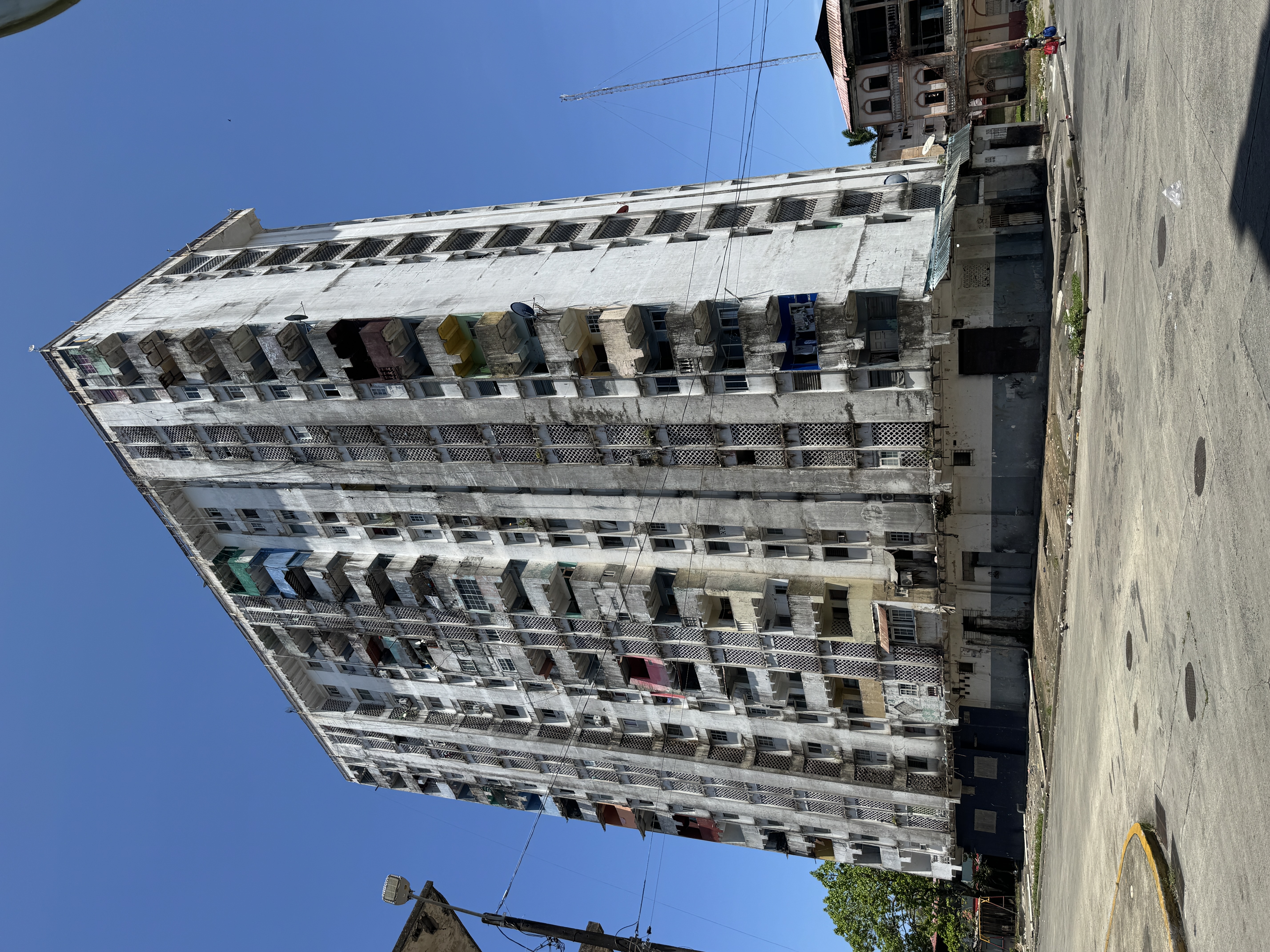 There's some newer construction, like this building known locally as "The 15 Floors."  It's low-income housing, which is to say that it's po