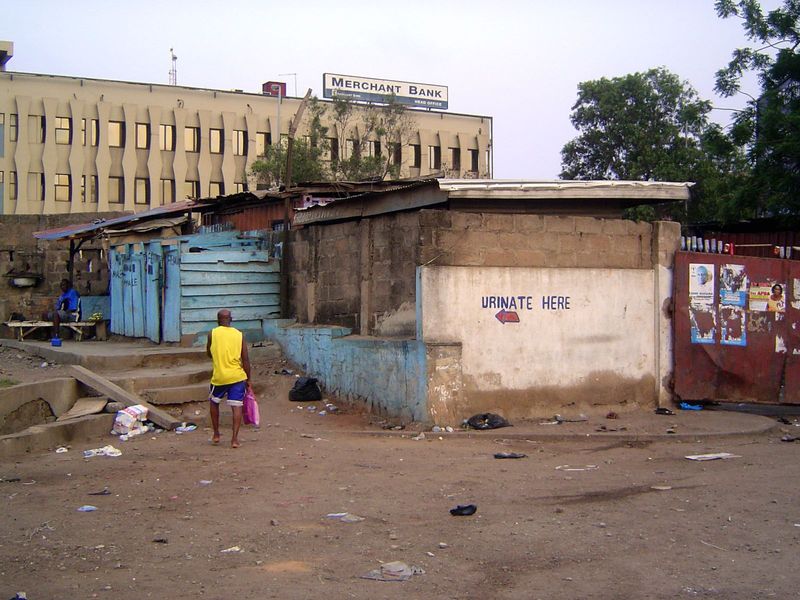 The station's rest rooms.