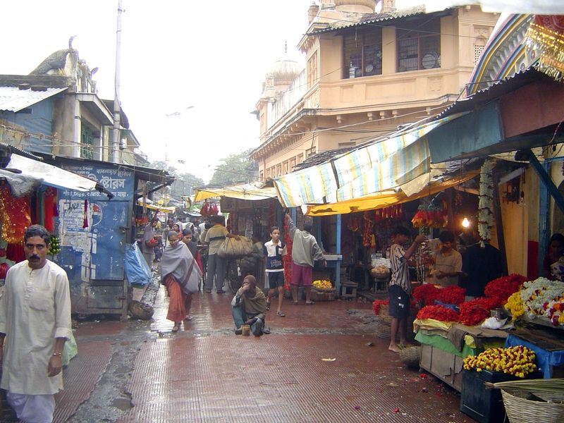 Still farther south, the approach to the famous Kali Temple, from which the name Calcutta, or Kolkata, may be derived.