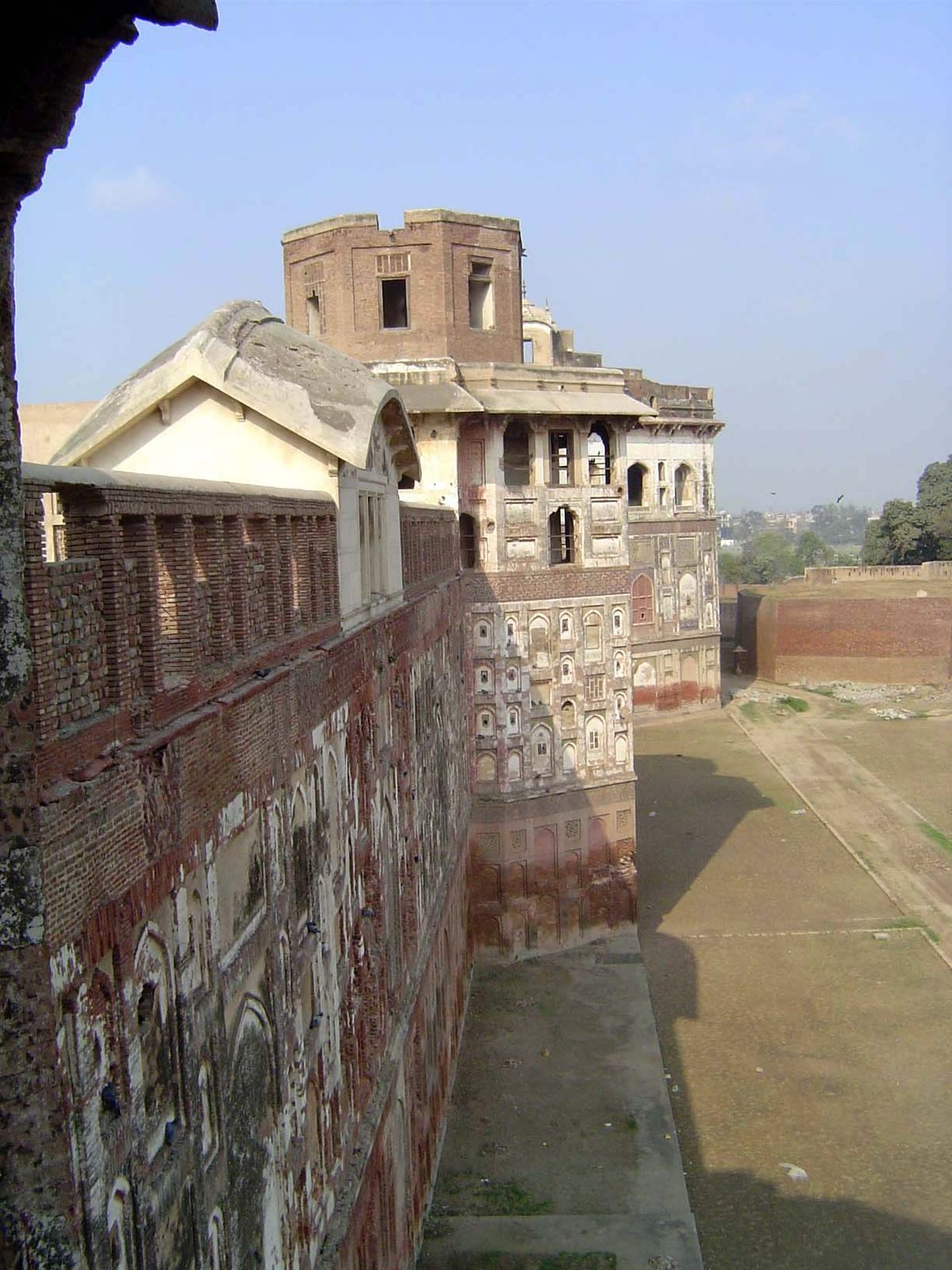 From those courtyards, it's possible to look out and see the north wall's paintings.