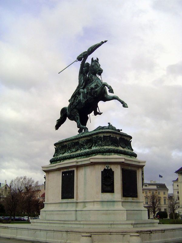 That's nothing! Facing him in the square is the Archduke Karl, who became field marshal general of the Holy Roman Empire in 1796 at 25. "Dad