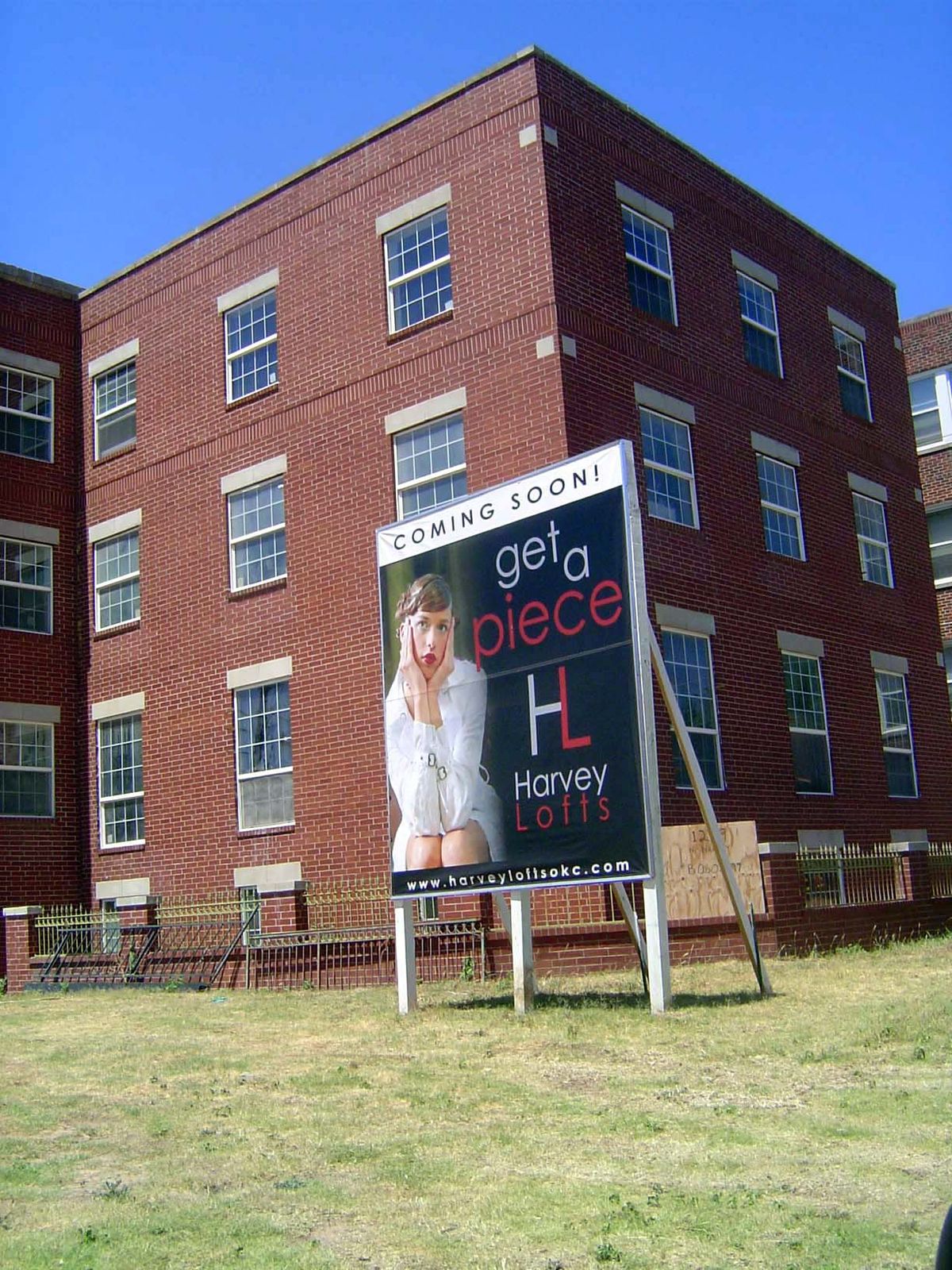A third: the 1920 Wesley Village, now going into lofts. Ssh! Advertising genius at work.