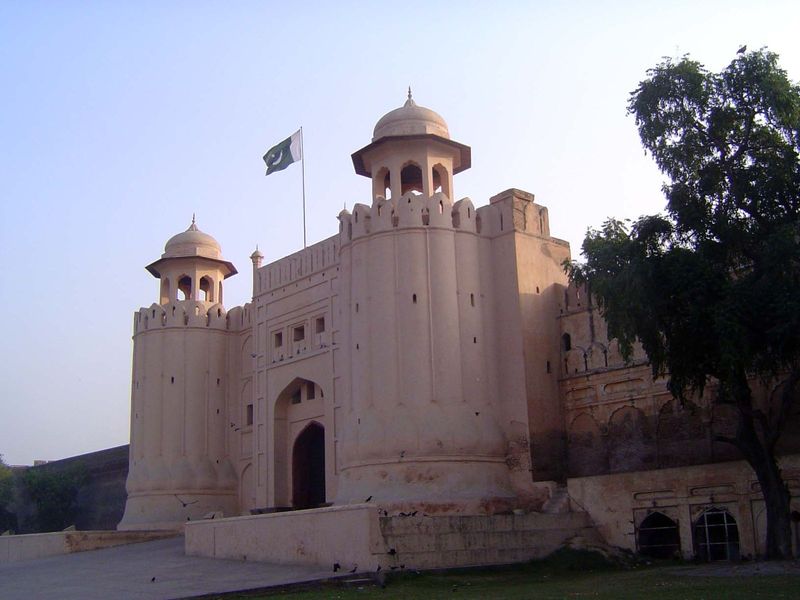 The Alamgiri Gate was built by Akbar in the 1560s, and hundreds of visitors—the great majority Pakistani—pass through it each day to look at