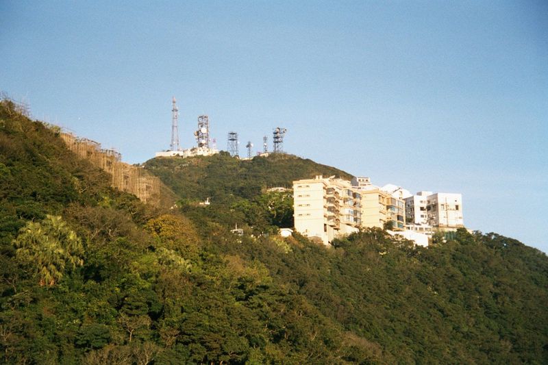 Looking up at the summit from which the previous pictures were taken. Despite stringent land-use controls, housing continues to march up the