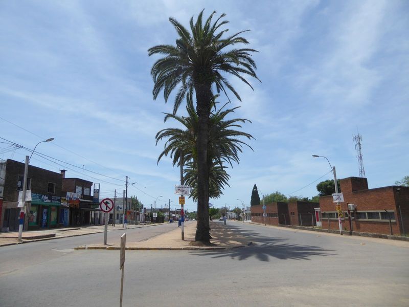 Here's the main street of Joaquin Suarez. The name belongs to the longest serving president of Uruguay, but Suarez served during a rough per