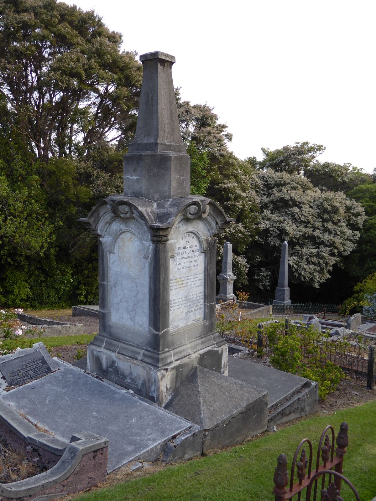 Here's the tomb of Thomas Bracken, author of God Defend New Zealand, one of the country's two national anthems.
