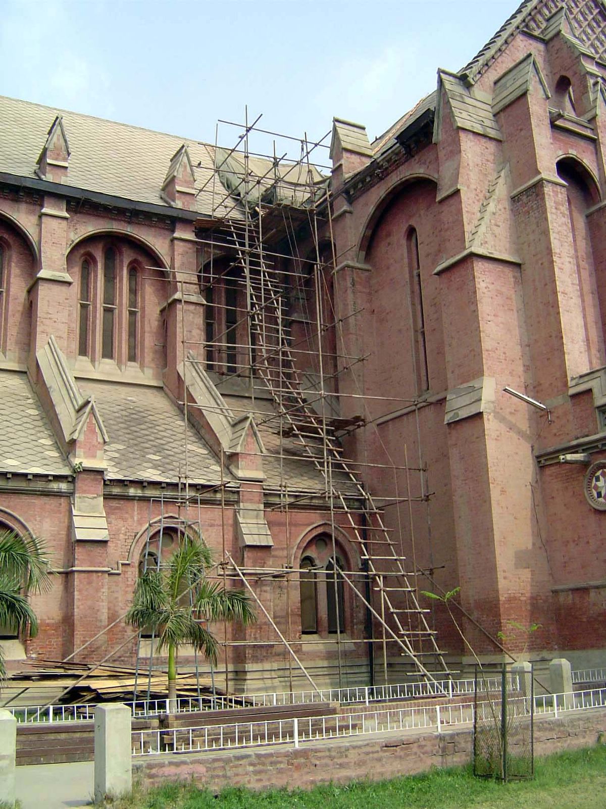 Roof repairs, done the hard way.
