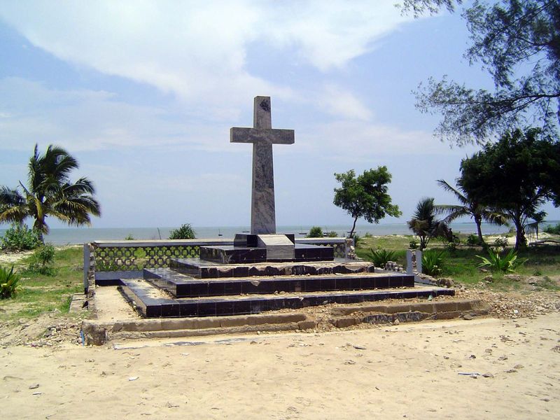 A cross marks the spot. Land was granted here by the Sultan of Zanzibar to the Holy Ghost Fathers.