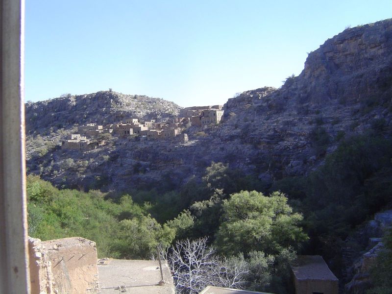 Window-view, with yet another down-wadi settlement.