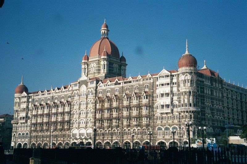 Across the street is the Taj Mahal Hotel, opened in 1903. For many years it was the crown jewel of the international Taj Hotels chain, a poi